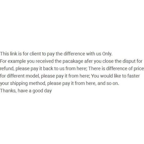 For the purpose of Price Difference Pay back Only