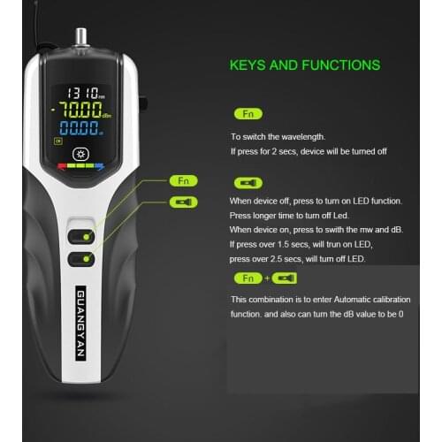 VFL Visual Fault Locator Rechargeable battery fiber with flash light 5MW 15MW 20MW 30MW Adjustable fiber optic red light pen