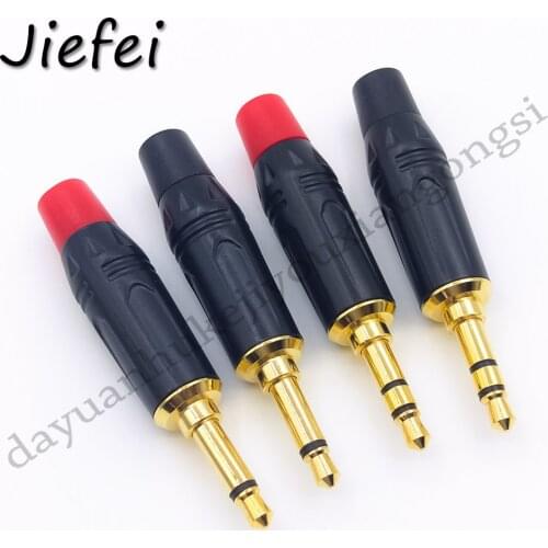 1000Pcs Mall shell 3.5mm 1/8" 2 / 3 Pole Male Plug Protecting Tail Audio Jack Gold Plated for DIY Mono / Stereo Headset Earphone