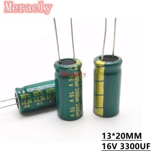 5pcs 16V 3300UF 20% High frequency low impedance electrolytic capacitor Power supply motherboard High temperature resistance