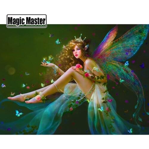 5D Diy Diamond Painting "Butterfly elf" Diamond Pictures Cross Stitch 3D Rhinestone Embroidery Decor
