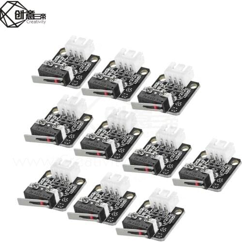10PC 3D Printer Accessories X/Y/Z Axis End Stop Limit Switch 3Pin N/O N/C Control Easy to Use Micro Switch for CR-10 Series Ende