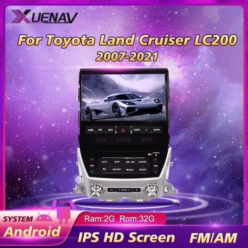 2 Din Android Car DVD Player GPS Navigation For Toyota Land Cruiser LC200 2007-2021 Car Multimedia Player Support Carplay