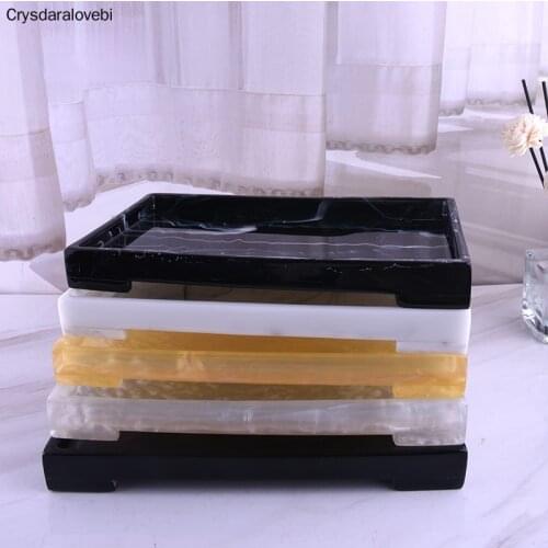 Large Size Nordic Marble Grain Resin Storage Tray Bathroom Tray Jewelry Display Plate Cosmetic Organizer Hotel Serving Dish