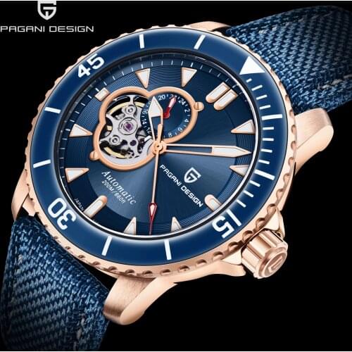 PAGANI DESIGN Tourbillon Automatic Mens Watches Sapphire Glass Clock Top Brand Ceramic Bezel Hollow Mechanical Wristwatch
