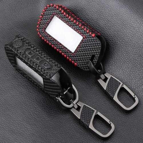 A93 A96 Keychain Carbon fiber style Cover Key Case for Starline A93 Two Way Car Alarm Remote Controller A63 LCD Transmitter