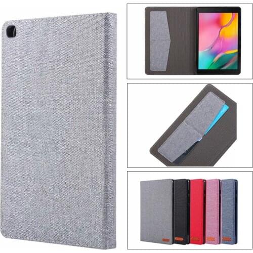 Business Cloth Holster For Samsung Tab A 8.0 T290 T295 T297 2019 Flip pu + Soft Case 2 in 1 protective case cover shell + film