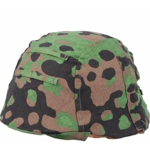 WWII GERMAN ARMY PLANE TREE CAMO M35 REVERSIBLE FIELD HELMET COVER WITH HOOK
