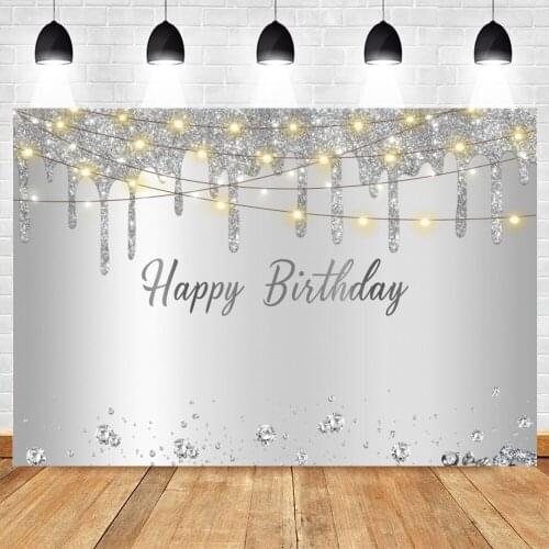 Photography Birthday Backdrop Photocall Glitter Sliver Dots Portrait Party Decor Background Photographic Baby For Photo Studio
