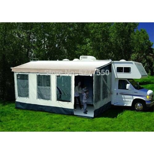 Hot Sale Easy Set Up 20ft Width 10ft Height Tan Sand Color OEM Accessories Outdoor Recreational Vehicle Car Awning Tent For Car