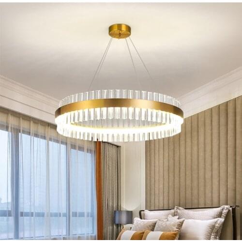 Chrystal Chandelier Modern Chandeliers LED Chandelier Round Pendant Light for Living Room Ceiling Chandelier Dining Room Light