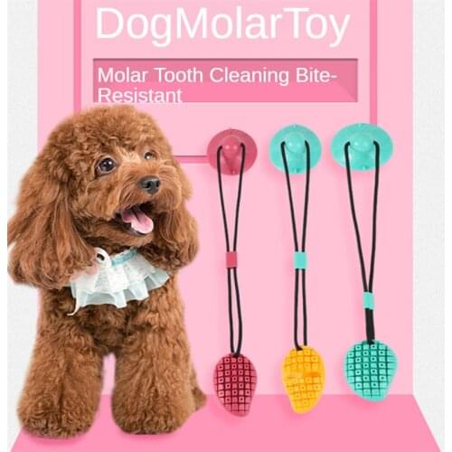 Dog Toys Silicon Suction Cup for Pet Dogs Tug Interactive Ball Toys For Pet Chew Bite Tooth Cleaning Toothbrush Dogs Food Toys