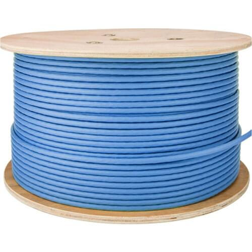Cat 6a Ethernet Cable S/FTP Installation Double Shield Solid Copper 23AWG 0.57mm LSZH (Supports FTTH) 10G Network Wire OD 7.5mm