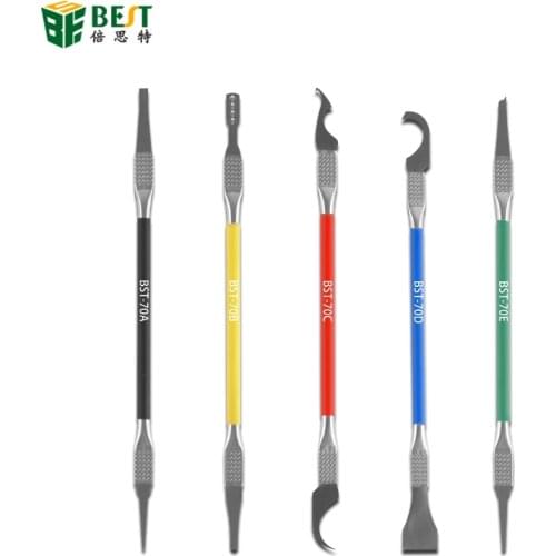 BEST 70 Stainless Steel CPU Crowbar Removing Glue For Mobile Phone Motherboard BGA Chip DIY Tool Opening Scraper