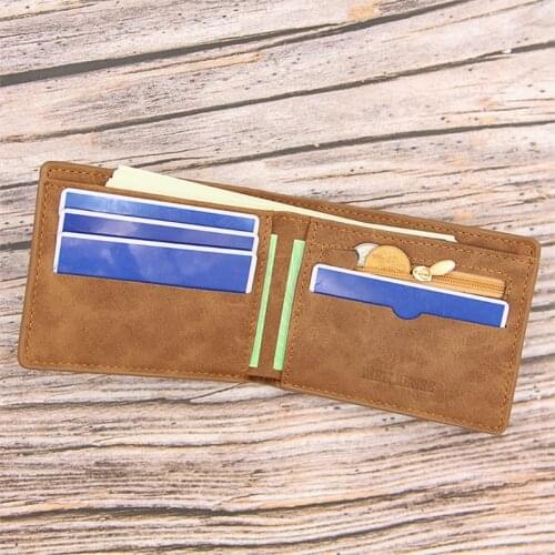 Mens PU Leather Vintage Short Wallet Credit Card Holder Bifold Business Purse