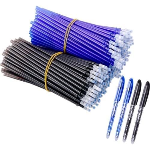 0.5mm Gel Pen Erasable Pen Refill Rod Set High Capacity Blue Black Ink Washable Handle Pens Office Shool Writing Stationery