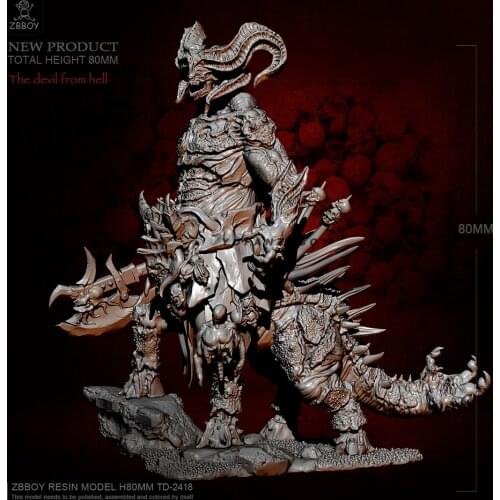 80MM Resin model kits Beastmaster self-assembled TD-2418