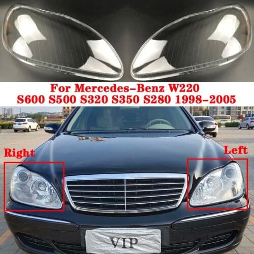 Car Headlight Headlamp Clear Lens Auto Shell Cover For Mercedes-Benz W220 S600 S500 S320 S350 S280 1998-2005