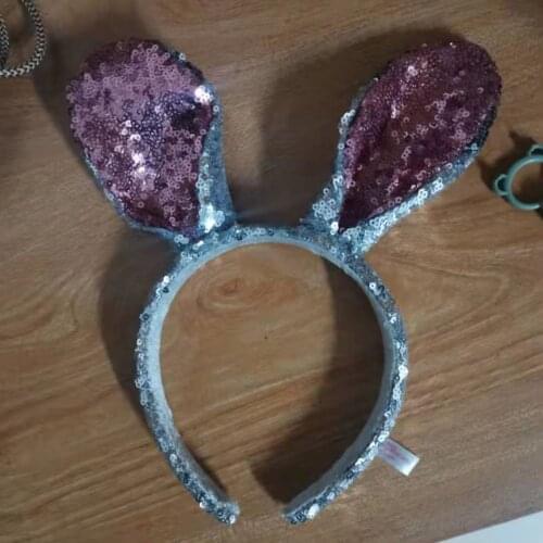 New Parks Blue Sequin Stitch Mickey Ears Headband 2021