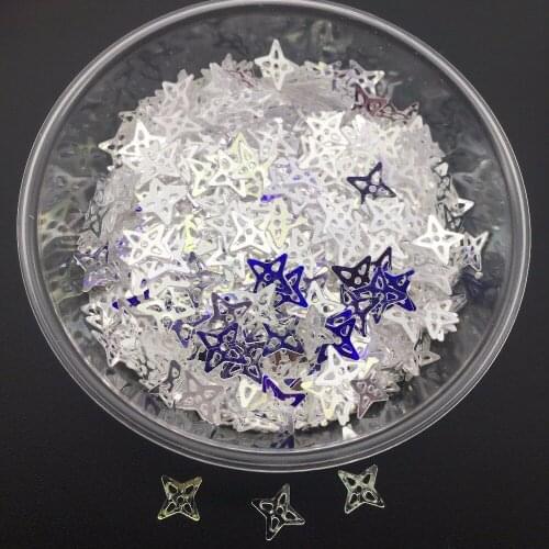 New!! 8mm Flat Four Leaf Flowers Loose Sequin Flower Sewing,Wedding Confetti Craft,Kids DIY Garment Accessory