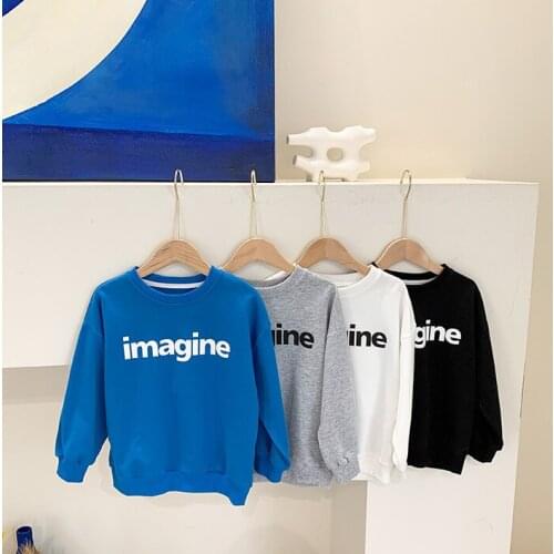 2021 new arrival girls boys autumn full sleeve casual cotton kids sweatshirt