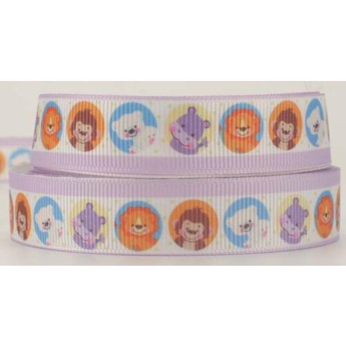 New 5/8" 16 mm cartoon animals pattern ribbon printed grosgrain tape ribbon free shipping