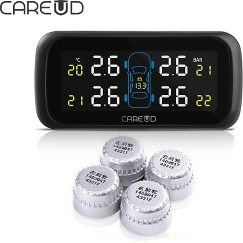 CARUED Car Tire Pressure Monitoring System U903 TPMS 4PCS Standard External Sensor Tire Pressure Wireless For All Cars Alarm
