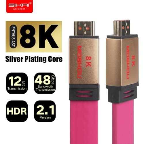 High-Strength HDMI 2.1 P Cable Ultra-HD (UHD) 8K MOUSHOU HDMI 2.1 Cable 48Gbs with Audio & Ethernet HDMI Cord HDR 4:4:4