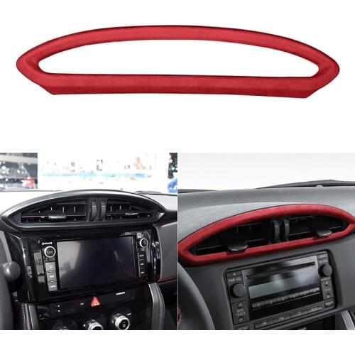 Suede Wrap Car Central Control Air Outlet Panel Frame ABS Cover Auto Sticker for Subaru BRZ for Toyota 86 2013-2020 Accessories