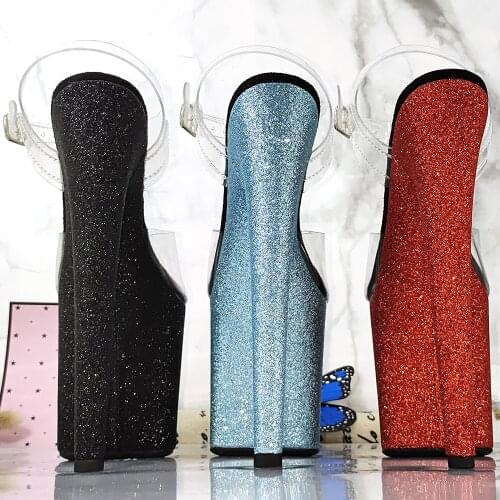 Leecabe 8Inch/20cm Womens Platform Sandals party High Heels Shoes Pole Dancing Shoes