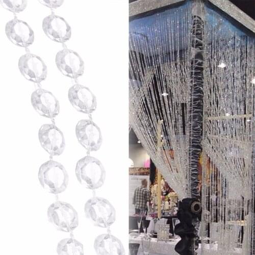 10m Crystal Bead Curtain Diamond Acrylic Crystal Indoor Decoration Curtains Wedding Party Living Room Decor