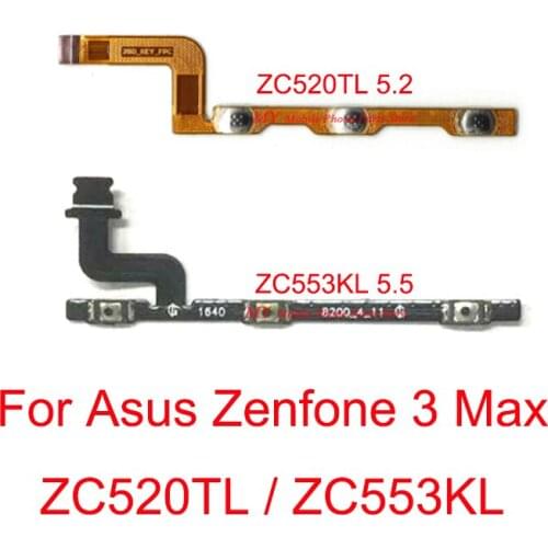 10 PCS Power And Volume Flex Cable For Asus Zenfone 3 Max 3max ZC520TL 5.2 / ZC553KL 5.5 Inch Volume Power Switch Flex Cable
