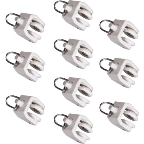 10pcs Plastic Curtain Track Runners Rail Runners With Eyelet Curtain Decorative Accessories