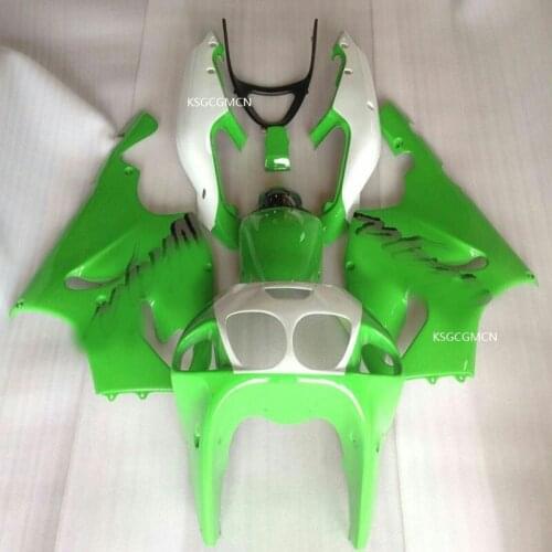 100% ABS fairing kit for Kawasaki ninja 96 97 98 99 00 01 02 03 ZX-7R Green/white fairings ninja 1996-2003 ZX7R fairing kits