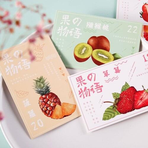 30 Sheets/Set Fruit story art Postcard Greeting Card Birthday Letter Envelope Gift