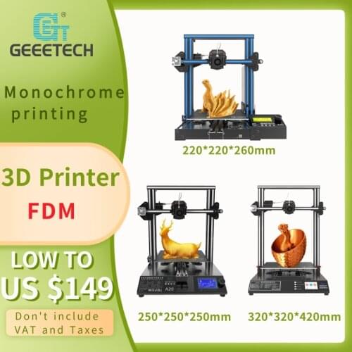 Geeetech FDM 3D Printer A10, A20, A20M, A30 Pro, Pro W, New machine, Support 3D WiFi Module EasyPrint, High Precision, DIY Kit