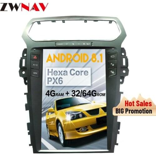PX6 Tesla style Car Multimedia player For FORD Explorer 2011 2012 2013+ Android screen car gps navi radio audio stereo head unit