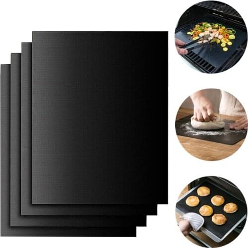 Basedidea BBQ Grill Mat Nonstick Washable Pad Baking Dough Microwave Sheets Barbecue Baking Liners 1/2/3/5pcs