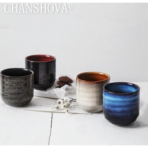 CHANSHOVA 180ml Ceramic teacup Coffee cup mugs personality Kiln random texture High Temperature Firing China porcelain H578