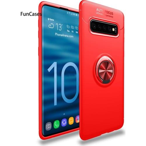Cellular Phone Covers For Samsung S10 5G Creative Magnetic Ring Bracket Cove Case Galaxy S10 Lite Plus S10E Soft TPU Protector
