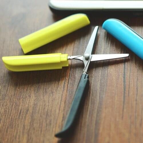 Deli 0600 Portable candy color scissors office stationery supplies diy tool pocket scissors