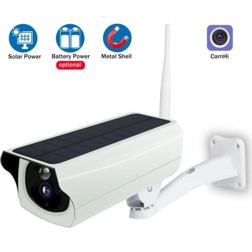 HISMAHO Solar IP Camera WIFI 1080P HD CCTV Camera Outdoor Home Security Camera Solar Battery Power Metal Shell PIR detect Camhi