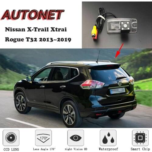 AUTONET HD Night Vision Backup Rear View camera For Nissan X-Trail Xtrai Rogue T32 2013~2019 CCD/license plate Camera or Bracket