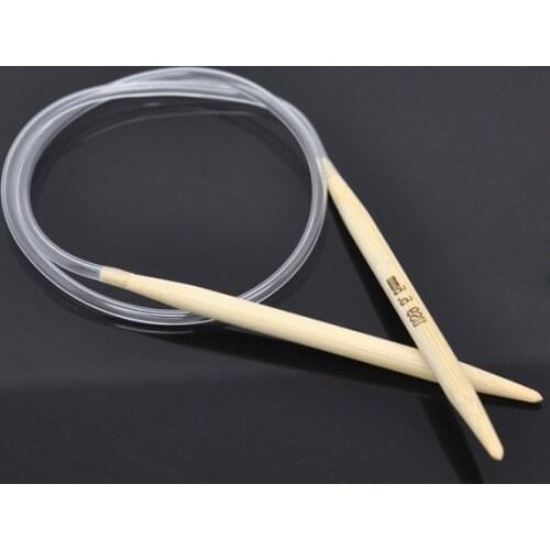 Carbonized Bamboo Circular Knitting Needles Transparent Tube Crochet Hooks 40/50/80cm Long For Knitting Sweater Sewing Tools