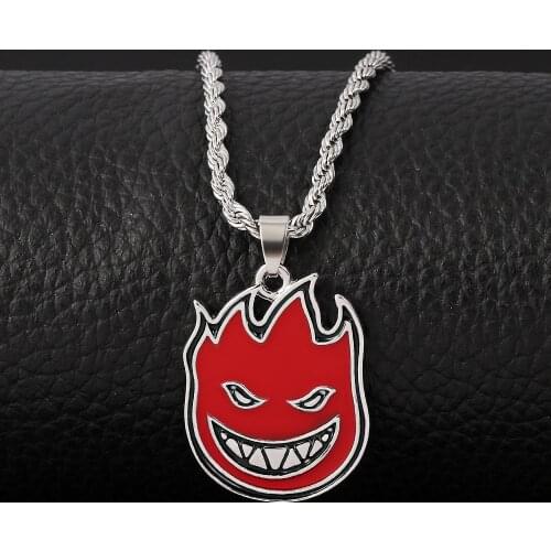 Red Evil Flame Devil Animated Video Flame Brooch Simple Decorative Toys For Kids Best Friends