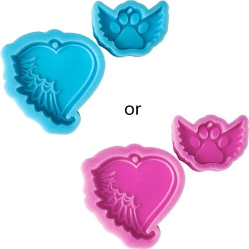 M2EA DIY Angel Keychain Silicone Epoxy Mold DIY Keychain Pendant Jewelry Crafting Mould for Valentine Love Gift Craft