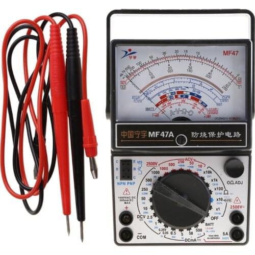 Mechanical Pointer Type Multimeter Measurement AC DC Ohmmeter MF47/JO411 Tester