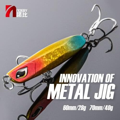 NOEBY NBL1006N Fishing Lead Jigging Lure Metal Spoon Sasuke Baits Casting Artificial 70mm 40g Wobblers