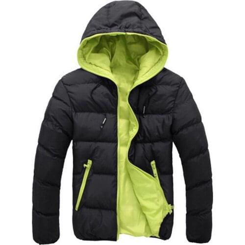 Coldker 2020 Men Casual Hooded Parka Winter Men Fashion Patchwork Cotton Slim Fit Coat Thick Warm Hommes Parka Zipper Jacket