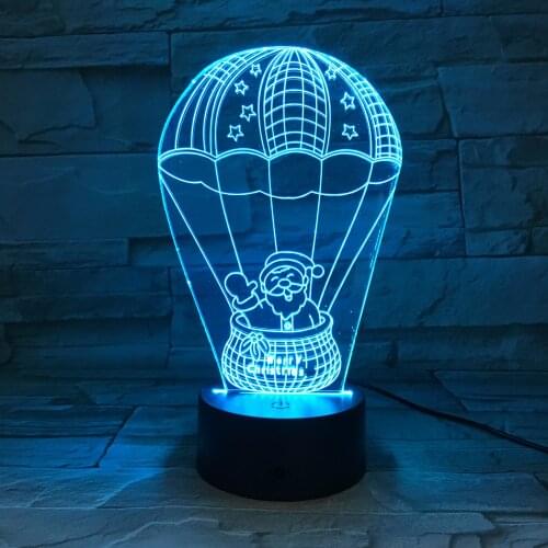 APP Control Night Light LED Baby Room 3D Desk Lamp Santa Claus Illusion Nightlight Color Changing Decoration Kids Christmas Gift